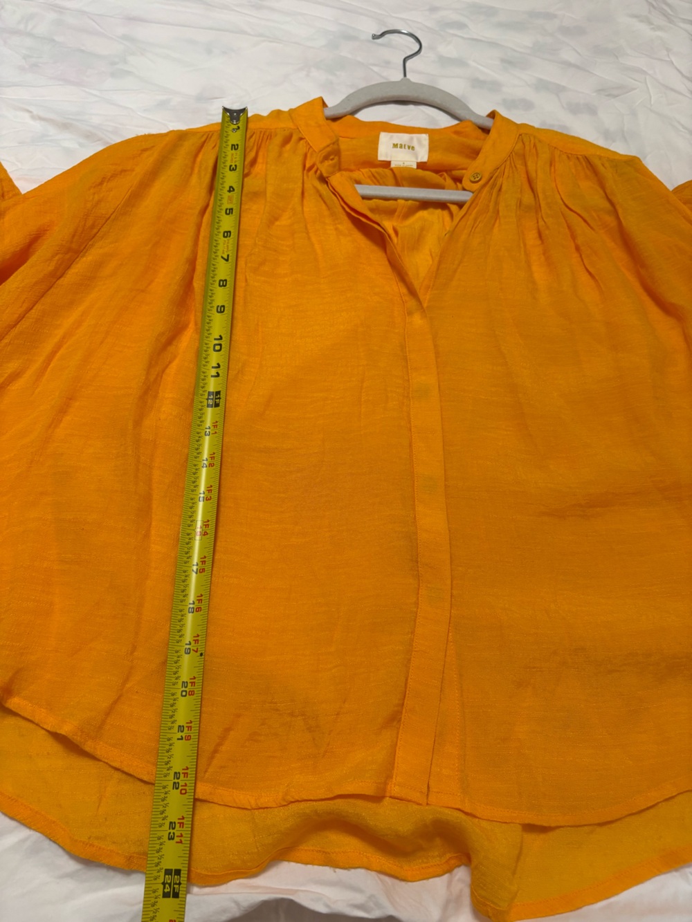 Anthropologie Maeve Bryn Batwing Blouse Button Down
SZ Small Gold Orange Yellow - Picture 9 of 10